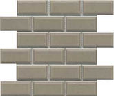 Emser Tile Reward Series F27REWATA1112MBV Porcelain Mosaic Tile, 12 in L Tile, 11 in W Tile, Pressed Edge, Bevel Pattern